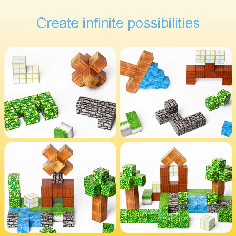 Magnetic Building Blocks Set – Creative STEM Construction Toy for Kids, Montessori Learning & Sensory Play