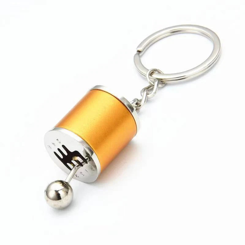 QMetal Keyring Creative Car Shifter Keychain Six Speed Manual Transmission Shift Gearbox Gear Fidget Toys Relieve Stress Anxiety