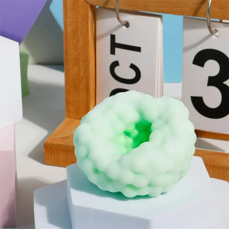 Shapeable Vacuum Squishies Sand Ball Grape Stress Ball Stress Relief Noisy Ball Desktop Squeezing Soothing Toy Birthday Gift
