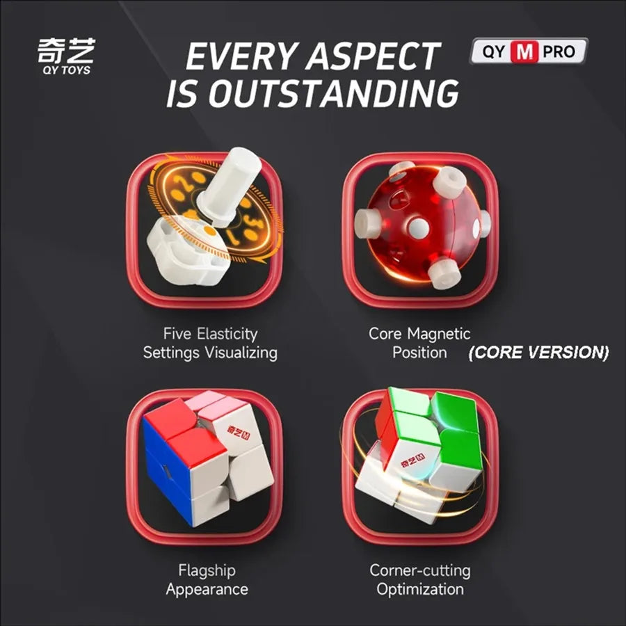 QiYi M Pro 2x2 Magnetic Magic Cube Professional 2×2 Speed Puzzle Children's Toys 2x2 Speedcube  Cubo Magico Toys For Children