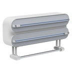 3 In 1 Aluminum Film Wrap Cutter WallMount Paper Towel Holder Cling Film Cutting Holder Plastic Wrap Dispenser Kitchen Organizer