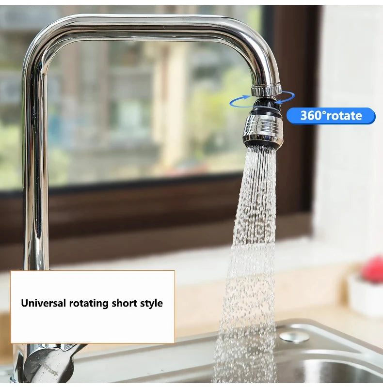 360° Rotating Kitchen Long Faucet Pressure Splash Proof Extended Filtering Foam Kitchen Universal Faucet Dual Mode Spray