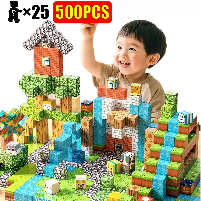Magnetic Building Blocks Set – Creative STEM Construction Toy for Kids, Montessori Learning & Sensory Play