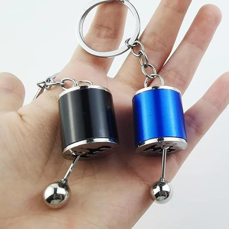 QMetal Keyring Creative Car Shifter Keychain Six Speed Manual Transmission Shift Gearbox Gear Fidget Toys Relieve Stress Anxiety