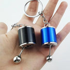 QMetal Keyring Creative Car Shifter Keychain Six Speed Manual Transmission Shift Gearbox Gear Fidget Toys Relieve Stress Anxiety