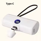 Fast Charging Power Bank Portable Charger External Battery Pack for iPhone Android LED Digital Display 5000mAh Mini Powerbank