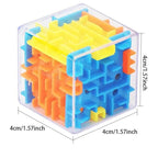 mini 3D Maze Magic Cube Six-sided Transparent Puzzle Speed Cube Rolling Ball Cubes Maze Toys For Children Stress Reliever Toys