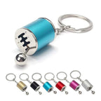 QMetal Keyring Creative Car Shifter Keychain Six Speed Manual Transmission Shift Gearbox Gear Fidget Toys Relieve Stress Anxiety