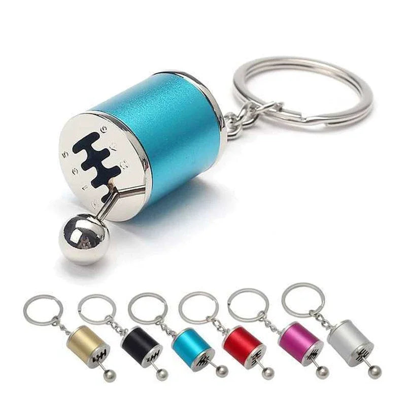 QMetal Keyring Creative Car Shifter Keychain Six Speed Manual Transmission Shift Gearbox Gear Fidget Toys Relieve Stress Anxiety