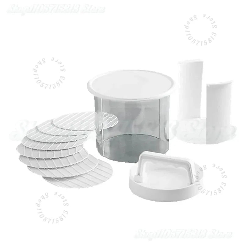 Multi-Layer Burger Patty Maker with Storage Container, Non-Stick Beef Press Mold, Freezable Hamburger Patty Box for BBQ Camping