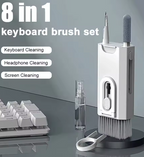8 in 1 Computer Keyboard Cleaner Kit Brush for Airpods Headset Phone Earphones Cleaning Tool with Keycap Puller