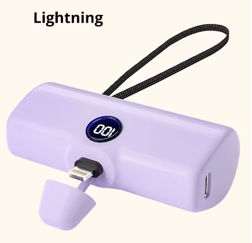 Fast Charging Power Bank Portable Charger External Battery Pack for iPhone Android LED Digital Display 5000mAh Mini Powerbank
