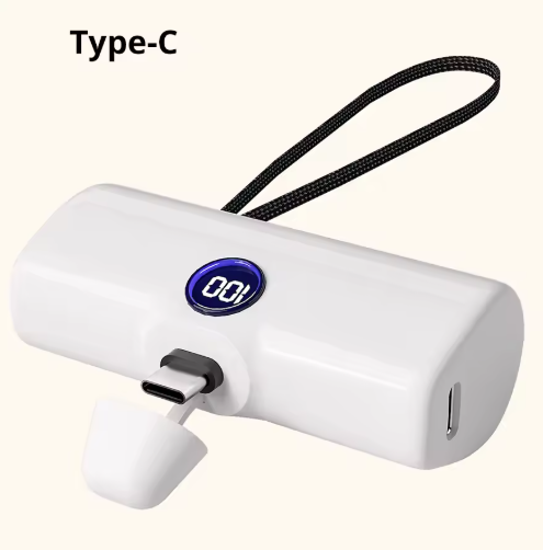 Fast Charging Power Bank Portable Charger External Battery Pack for iPhone Android LED Digital Display 5000mAh Mini Powerbank
