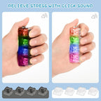 4/9 Keys Illuminated Keyboard Keychain Finger Button Anti Stress Keycap for Office Home Adults Kids Decompression Clicker